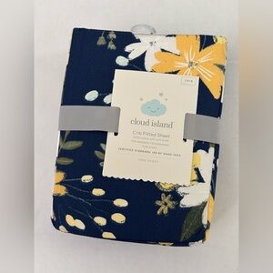 New!  Island  Crib Fitted Sheet  100% cotton Standard Crib Mattresses Navy